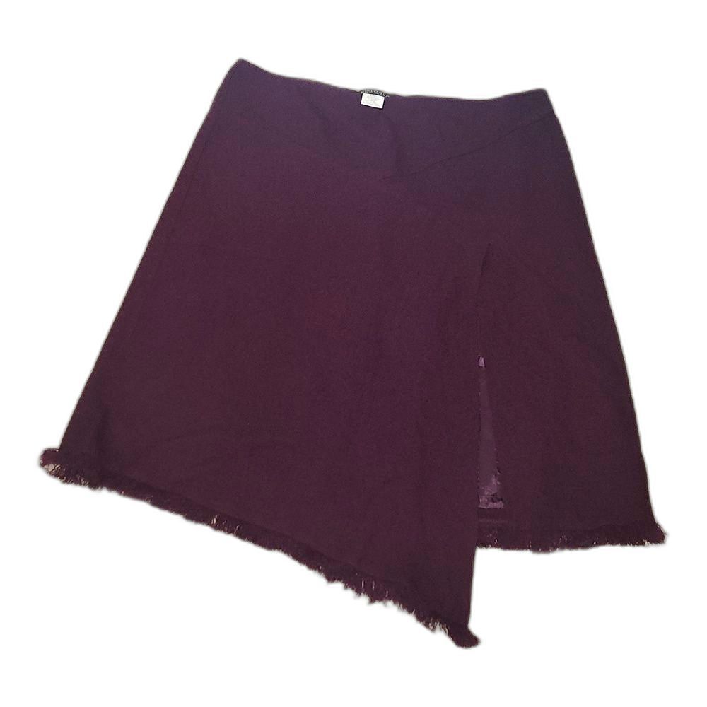 Purple Dialogue Asymmetrical Fringe Skirt With Slit Festival Vibes Size 24W